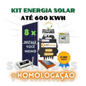 Kit Solar Apsystems 600 kwh Mês