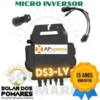 micro inversor solar para rede monofásica de 127v modelo apsystems DS3-LV de 1000w