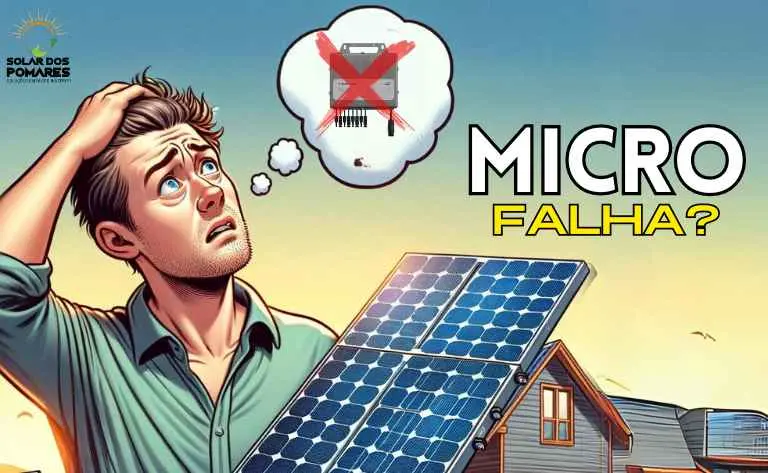 Homem pensando se o micro inversor da muito problema com placa solar