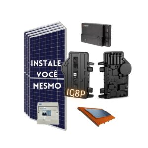 Kit completo on grid com placas solares microinversor enphase iq8p monitoramento envoy estrutura telhado e string box