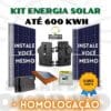 Kit Energia Solar 600 kWh Mês on grid completo com estruturas, painéis com Micro inversor com modelo Enphase IQ8P monitoramento e adicionais grátis para vida útil tranquila.