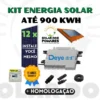 Kit Energia Solar On Grid para geração 900 kwh Mês, com 12 Painéis fotovoltaicos e Micro Inversor Deye 2250w Modelo Sun225G4 com Garantia de 15 anos da Empresa Solar dos Pomares