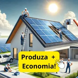 Casa com diversos operários ampliando o sistema solar fotovoltaico indicando que pode produzir mais economia