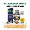 Kit Energia Solar 1500 kwh/mês