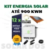 Kit de energia solar on grid completo com estruturas, painéis com Micro inversor SAJ com modelo M2 2250w e adicionais grátis para vida útil tranquila. 900 kwh