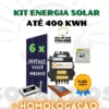 Kit Energia Solar On Grid para geração 400 kWh Mês, com 6 Placas fotovoltaicas e Micro Inversor APsystems DS3D 2000w com Garantia de 25 anos da Empresa Solar dos Pomares