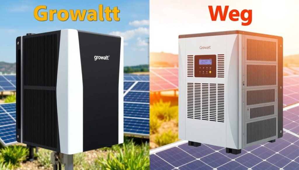 Comparação entre os inversores Growatt ou Weg