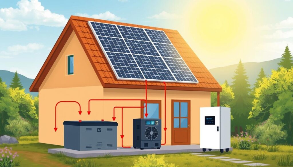 Funcionamento do sistema solar off grid