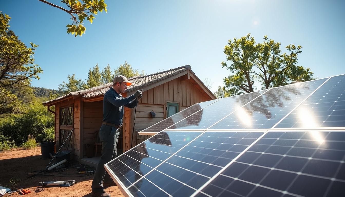 Manutenção de painéis solares