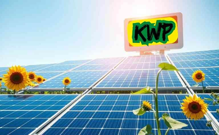 Decifre o que é KWp na Energia Solar? Entenda o Termo. Placas solares num campo com girassóis